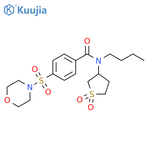 N-butyl-N-(1,1-dioxo-1lambda6-thiolan-3-yl)-4-(morpholine-4-sulfonyl)benzamide structure