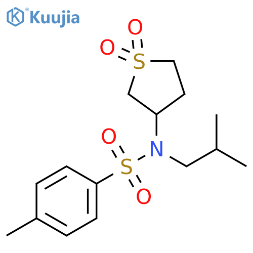 N-(1,1-dioxo-1lambda6-thiolan-3-yl)-4-methyl-N-(2-methylpropyl)benzene-1-sulfonamide structure