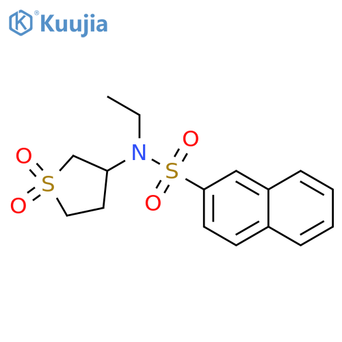 N-(1,1-dioxo-1lambda6-thiolan-3-yl)-N-ethylnaphthalene-2-sulfonamide structure
