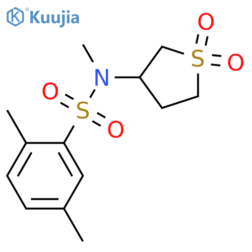 N-(1,1-dioxo-1lambda6-thiolan-3-yl)-N,2,5-trimethylbenzene-1-sulfonamide structure