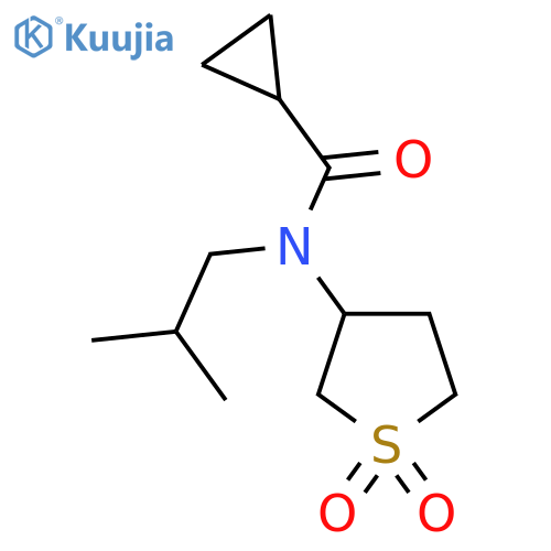 N-(1,1-dioxo-1lambda6-thiolan-3-yl)-N-(2-methylpropyl)cyclopropanecarboxamide structure