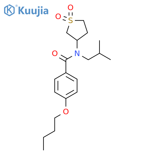 4-butoxy-N-(1,1-dioxo-1lambda6-thiolan-3-yl)-N-(2-methylpropyl)benzamide structure