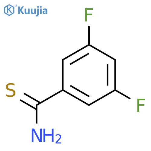 3,5-difluorobenzene-1-carbothioamide structure