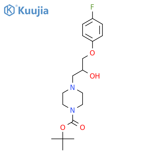 Tert-butyl 4-[3-(4-fluorophenoxy)-2-hydroxypropyl]piperazine-1-carboxylate structure