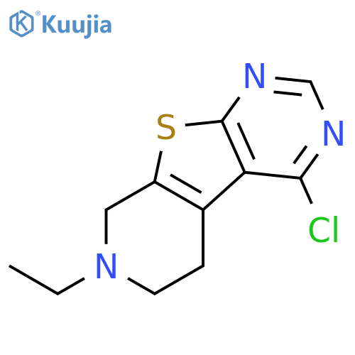4-Chloro-7-ethyl-5,6,7,8-tetrahydropyrido-[4',3':4,5]thieno[2,3-d]pyrimidine structure