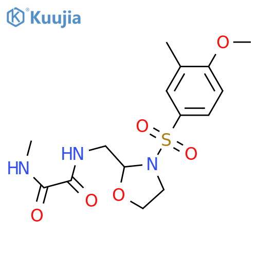 N'-{3-(4-methoxy-3-methylbenzenesulfonyl)-1,3-oxazolidin-2-ylmethyl}-N-methylethanediamide structure