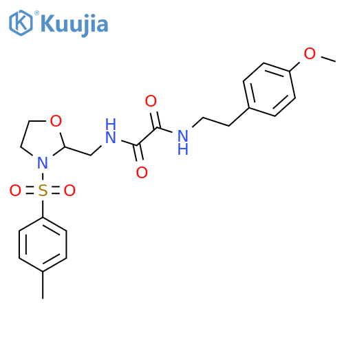 N'-2-(4-methoxyphenyl)ethyl-N-{3-(4-methylbenzenesulfonyl)-1,3-oxazolidin-2-ylmethyl}ethanediamide structure