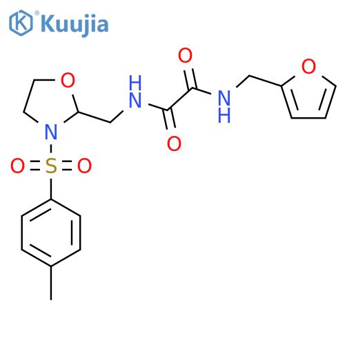 N'-(furan-2-yl)methyl-N-{3-(4-methylbenzenesulfonyl)-1,3-oxazolidin-2-ylmethyl}ethanediamide structure