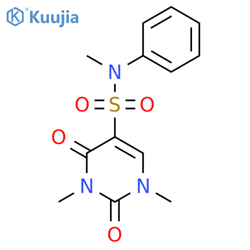 N,1,3-trimethyl-2,4-dioxo-N-phenyl-1,2,3,4-tetrahydropyrimidine-5-sulfonamide structure