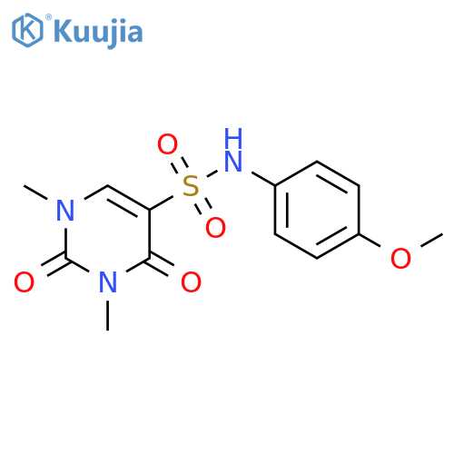 N-(4-methoxyphenyl)-1,3-dimethyl-2,4-dioxo-1,2,3,4-tetrahydropyrimidine-5-sulfonamide structure