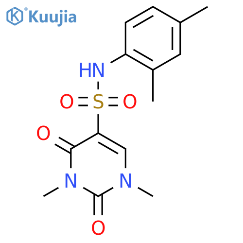 N-(2,4-dimethylphenyl)-1,3-dimethyl-2,4-dioxo-1,2,3,4-tetrahydropyrimidine-5-sulfonamide structure