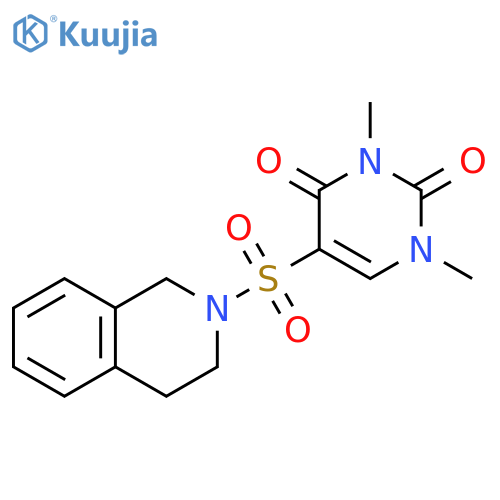 1,3-dimethyl-5-(1,2,3,4-tetrahydroisoquinoline-2-sulfonyl)-1,2,3,4-tetrahydropyrimidine-2,4-dione structure