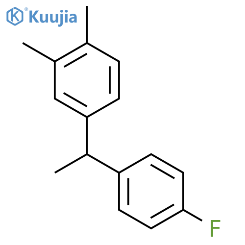 Benzene, 4-[1-(4-fluorophenyl)ethyl]-1,2-dimethyl- structure