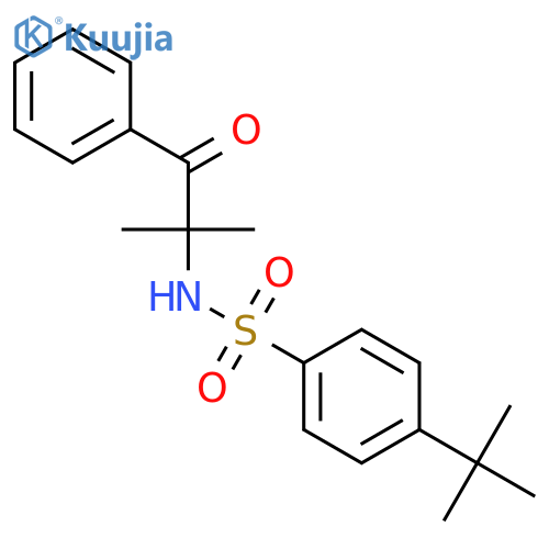 Benzenesulfonamide,4-(1,1-dimethylethyl)-N-(1,1-dimethyl-2-oxo-2-phenylethyl)- structure