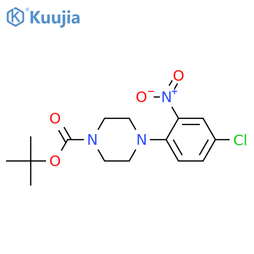 tert-butyl 4-(4-chloro-2-nitrophenyl)piperazine-1-carboxylate structure
