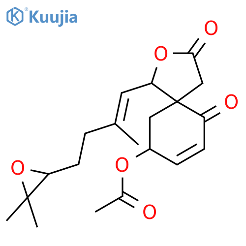 2-Oxaspiro[4.5]dec-7-ene-3,6-dione,9-(acetyloxy)-1-[(1E)-4-[(2R)-3,3-dimethyloxiranyl]-2-methyl-1-butenyl]-,(1R,5R,9S)- structure