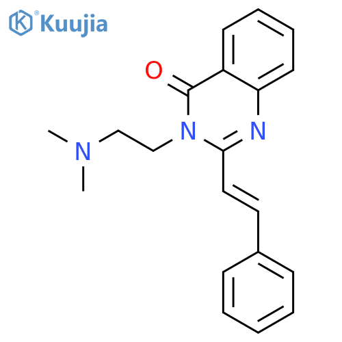 4(3H)-Quinazolinone,3-[2-(dimethylamino)ethyl]-2-[(1E)-2-phenylethenyl]- structure
