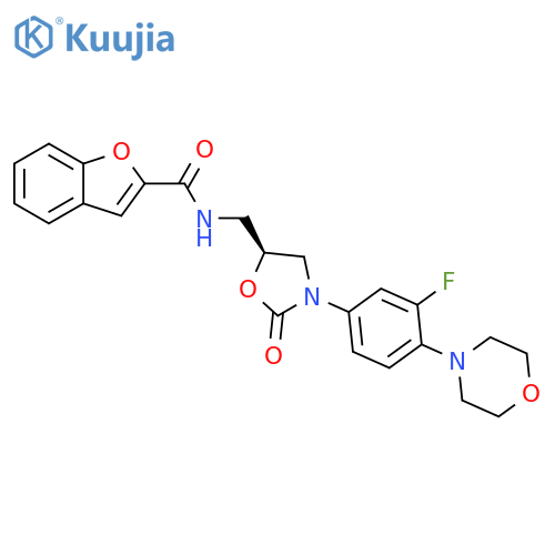 2-Benzofurancarboxamide,N-[[(5S)-3-[3-fluoro-4-(4-morpholinyl)phenyl]-2-oxo-5-oxazolidinyl]methyl]- structure