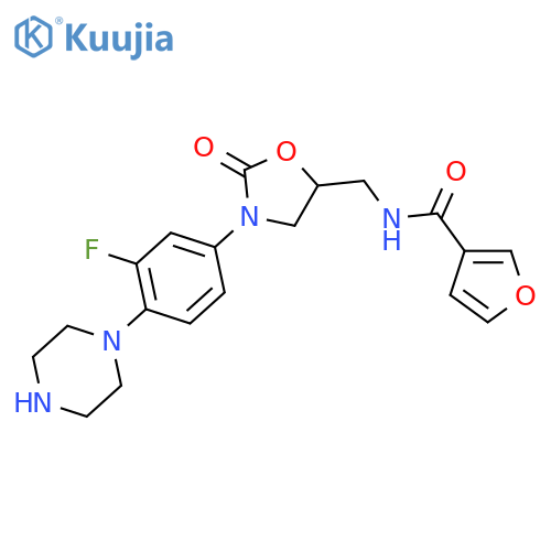 3-Furancarboxamide,N-[[(5S)-3-[3-fluoro-4-(1-piperazinyl)phenyl]-2-oxo-5-oxazolidinyl]methyl]- structure