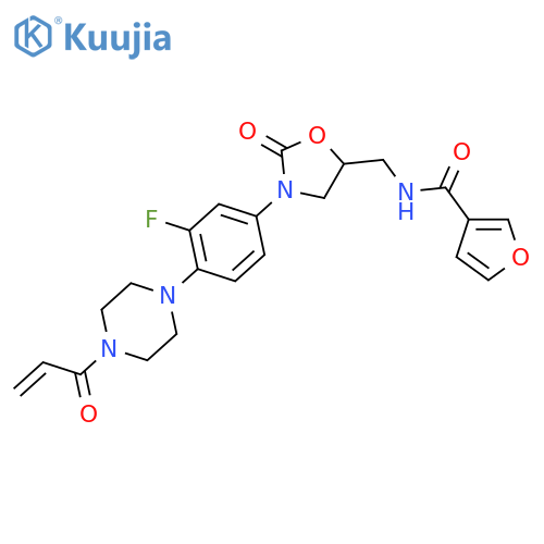 3-Furancarboxamide,N-[[(5S)-3-[3-fluoro-4-[4-(1-oxo-2-propenyl)-1-piperazinyl]phenyl]-2-oxo-5-oxazolidinyl]methyl]- structure
