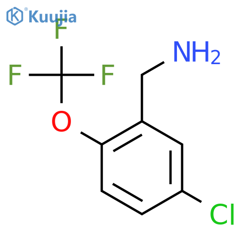 (5-Chloro-2-(trifluoromethoxy)phenyl)methanamine structure