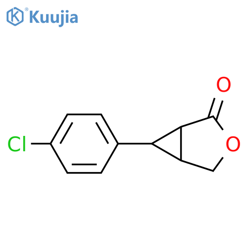 3-Oxabicyclo[3.1.0]hexan-2-one, 6-(4-chlorophenyl)-, (1S,5R,6S)- structure