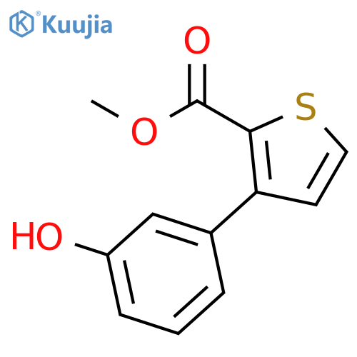 2-Thiophenecarboxylic acid, 3-(3-hydroxyphenyl)-, methyl ester structure