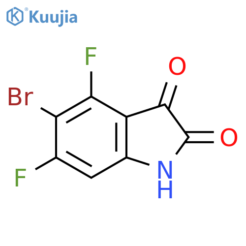 5-Bromo-4,6-difluoroindoline-2,3-dione structure