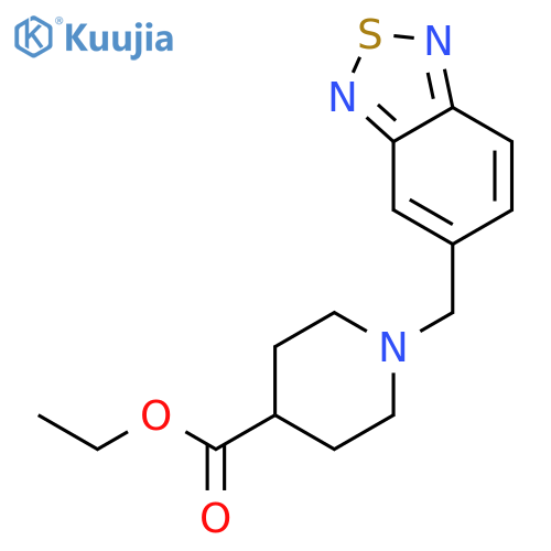 Ethyl 1-(2,1,3-benzothiadiazol-5-ylmethyl)-4-piperidinecarboxylate structure