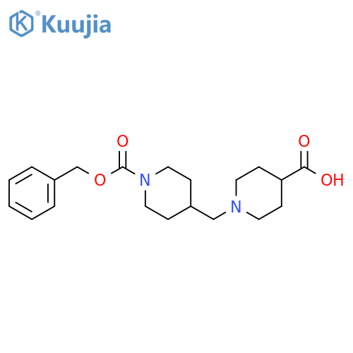 1-Piperidinecarboxylic acid, 4-[(4-carboxy-1-piperidinyl)methyl]-, 1-(phenylmethyl) ester structure