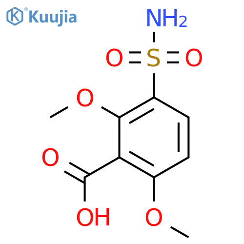 2,6-Dimethoxy-3-sulfamoylbenzoic acid structure