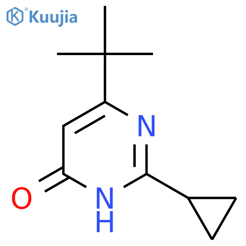 6-tert-butyl-2-cyclopropylpyrimidin-4-ol structure