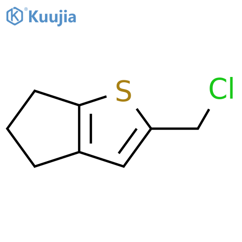 2-(chloromethyl)-4H,5H,6H-cyclopentabthiophene structure