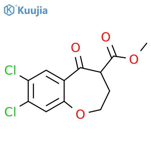 1-Benzoxepin-4-carboxylic acid, 7,8-dichloro-2,3,4,5-tetrahydro-5-oxo-,methyl ester structure