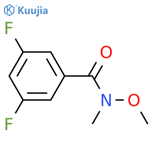 3,5-difluoro-N-methoxy-N-methylbenzamide structure