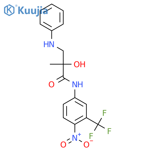 Propanamide,2-hydroxy-2-methyl-N-[4-nitro-3-(trifluoromethyl)phenyl]-3-(phenylamino)- structure