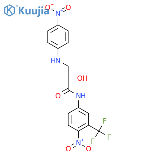 Propanamide,2-hydroxy-2-methyl-3-[(4-nitrophenyl)amino]-N-[4-nitro-3-(trifluoromethyl)phenyl]- structure