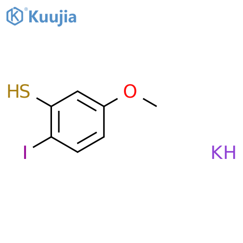Benzenethiol, 2-iodo-5-methoxy-, potassium salt structure