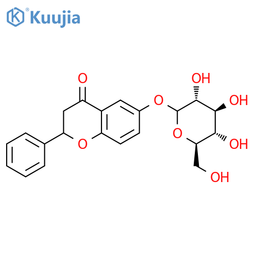 4H-1-Benzopyran-4-one, 6-(D-glucopyranosyloxy)-2,3-dihydro-2-phenyl- structure