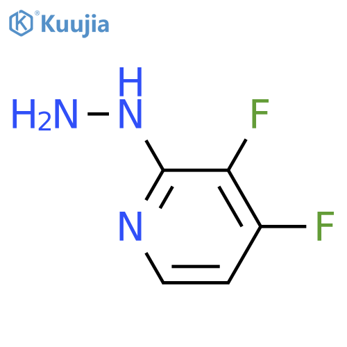 (3,4-difluoropyridin-2-yl)hydrazine structure