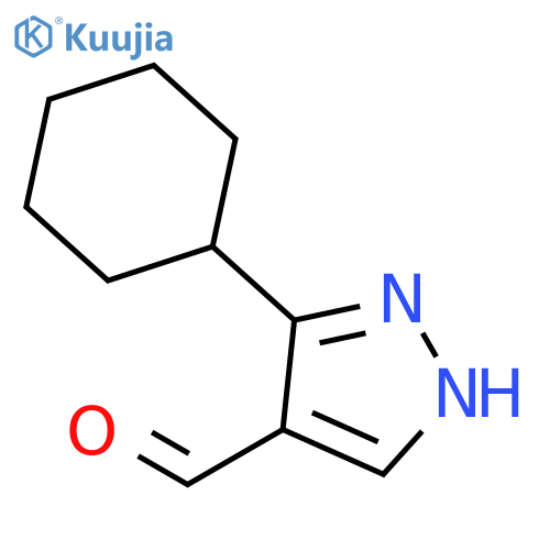 3-Cyclohexyl-1H-pyrazole-4-carbaldehyde structure