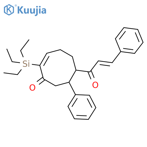2-Cycloocten-1-one,6-[(2E)-1-oxo-3-phenyl-2-propenyl]-7-phenyl-2-(triethylsilyl)- structure