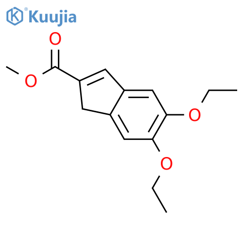 1H-Indene-2-carboxylic acid, 5,6-diethoxy-, methyl ester structure