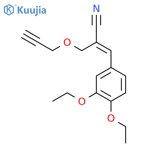 2-Propenenitrile, 3-(3,4-diethoxyphenyl)-2-[(2-propynyloxy)methyl]- structure