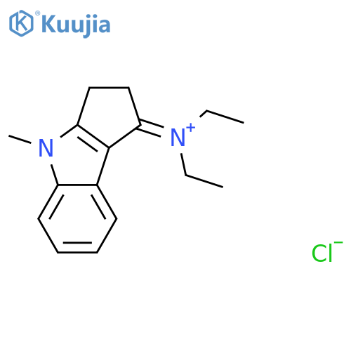 Ethanaminium,N-(3,4-dihydro-4-methylcyclopent[b]indol-1(2H)-ylidene)-N-ethyl-,chloride structure