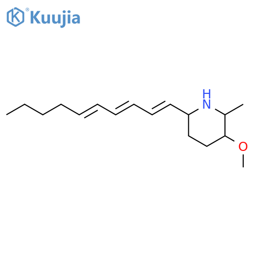 Piperidine, 6-(1E,3E,5E)-1,3,5-decatrienyl-3-methoxy-2-methyl-,(2R,3R,6R)- structure