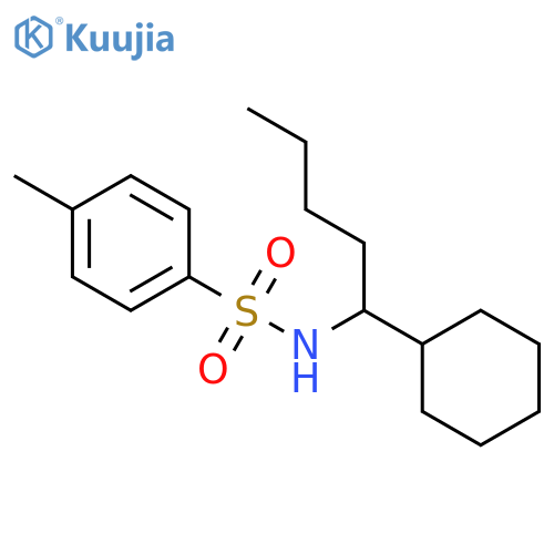 Benzenesulfonamide, N-(1-cyclohexylpentyl)-4-methyl- structure