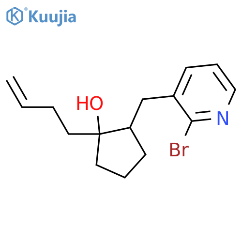 Cyclopentanol, 2-[(2-bromo-3-pyridinyl)methyl]-1-(3-butenyl)- structure