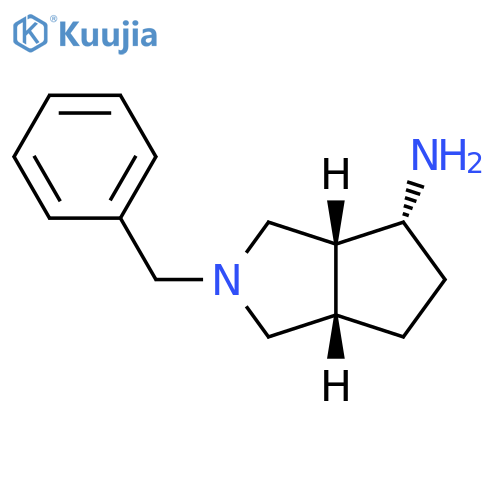 Cyclopenta[c]pyrrol-4-amine, octahydro-2-(phenylmethyl)-, (3aR,4R,6aS)- structure