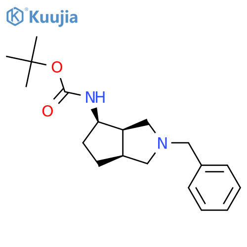 TERT-BUTYL 2-BENZYL-OCTAHYDROCYCLOPENTA[C] PYRROL-6-YLCARBAMATE structure
